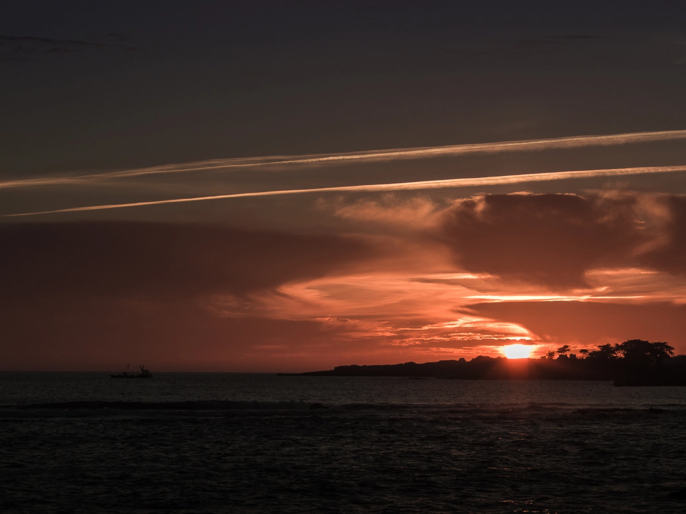 Coucher de soleil de mars